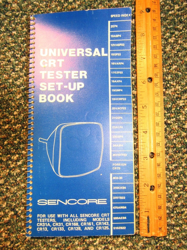 Sencore Universal CRT Tester Set-Up Manual