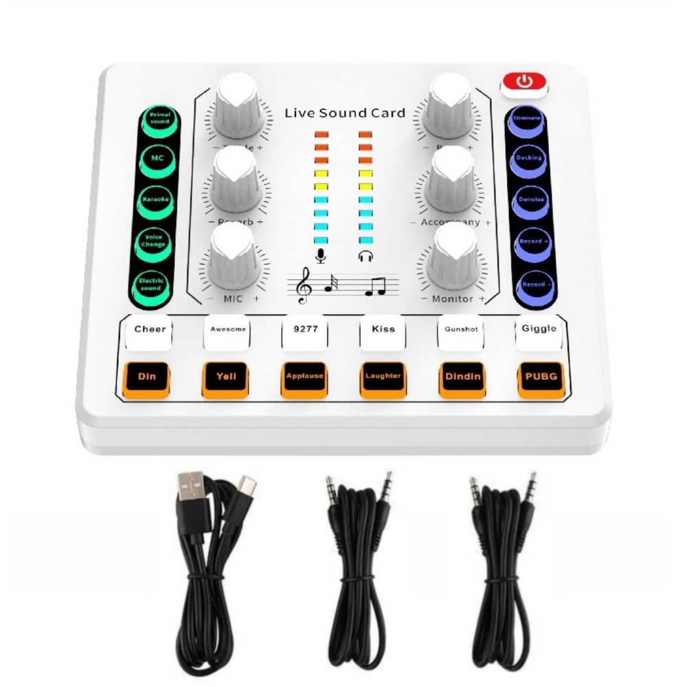 M8 Versatile Sound Card Body For Win/Mac OS/Android/IOS Wide Compatibility