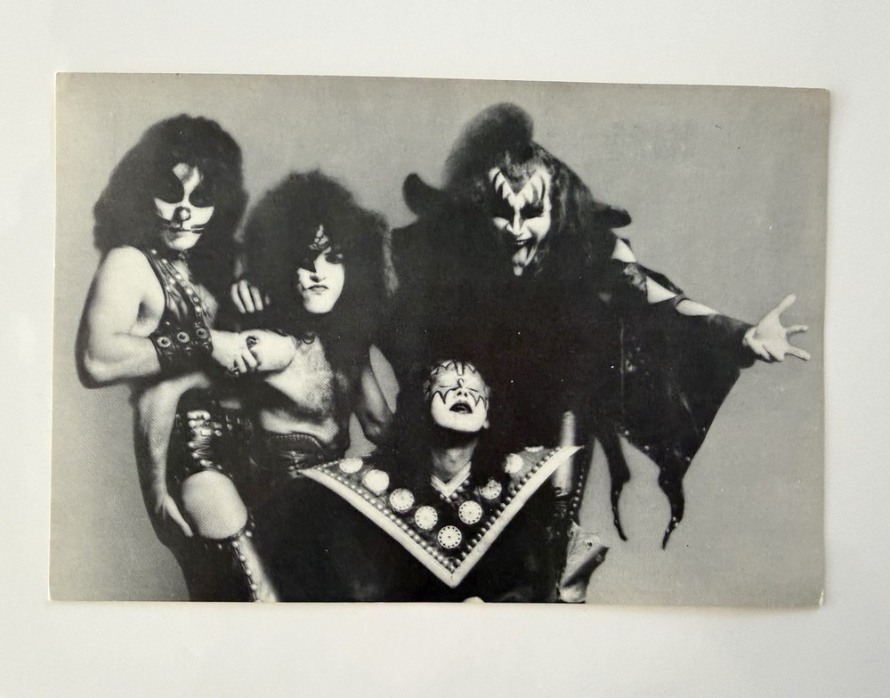 KISS 1974 HOTTER THAN HELL ALBUM PROMO POSTCARD AUCOIN VINTAGE RARE HOLY GRAIL🔥
