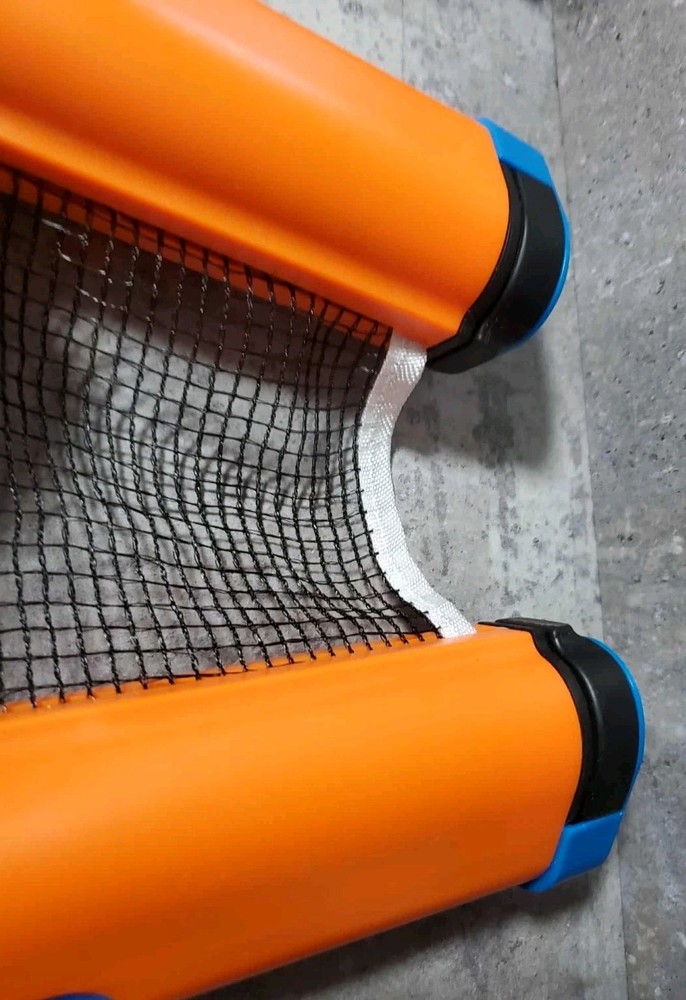 JP Winlook Orange & Blue Retractable Ping Pong Table Replacement Net Adjustable