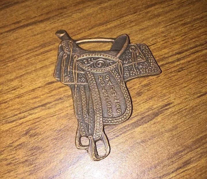 Saddle Pocket Watch Cover El Paso Texas Saddlery FOB Collector Rodeo METAL GIFT