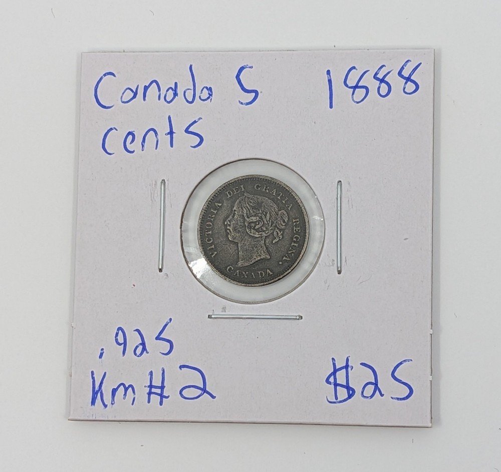 1888- Canada 5 Cents KM#2
