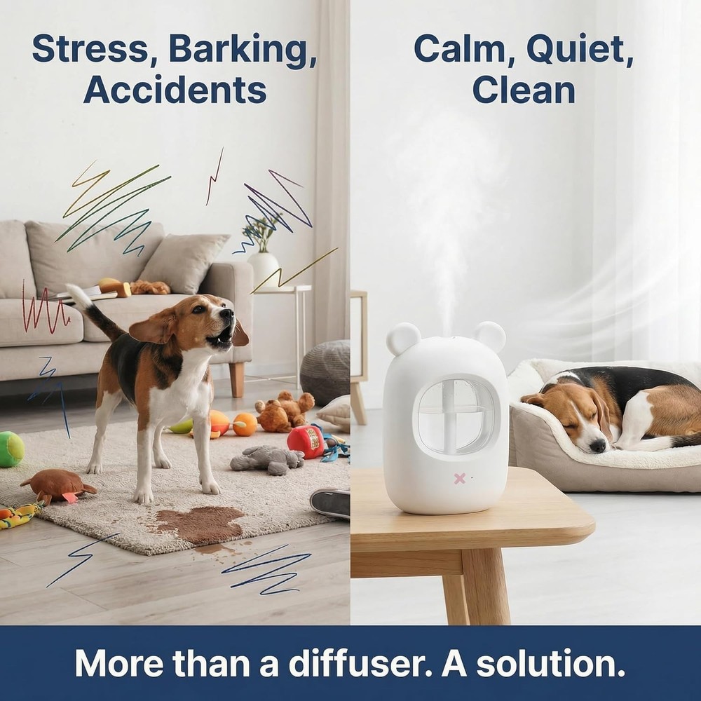 Dog Pheromone Calming Diffuser Kit, Pet Diffuser Kit, 30-Day Supply for Anxiety,