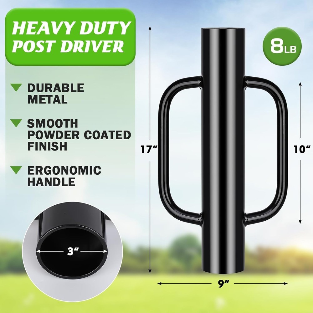 Heavy Duty Post Driver with Ergonomic Handles for User-Friendly Operation