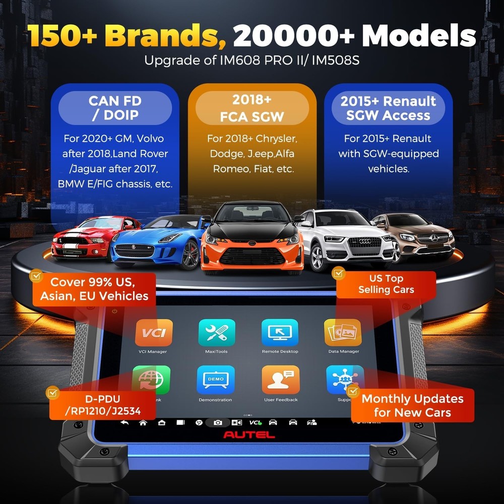 Autel MaxiIM IM608S II 2in1 Key Programmer & ECU Coding Diagnostics IM608 PRO II