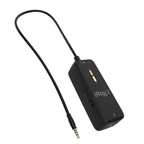 IK Multimedia iRig Pre 2 mic preamp adapter interface on iPhone iPad Android iOS