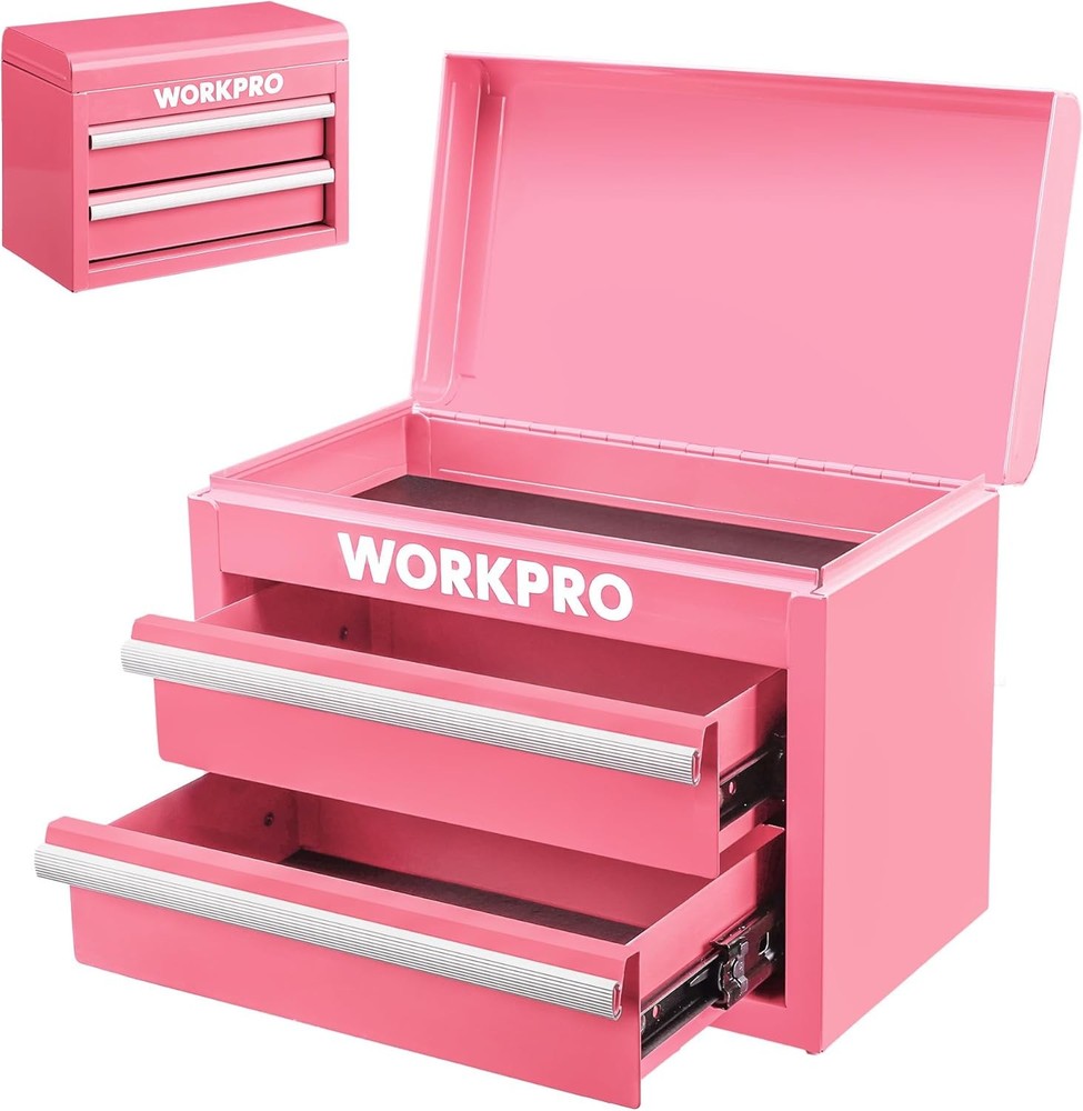 2-Drawers Metal Mini Tool Box Cold Rolled Steel Small Multi-Purpose Toolbox