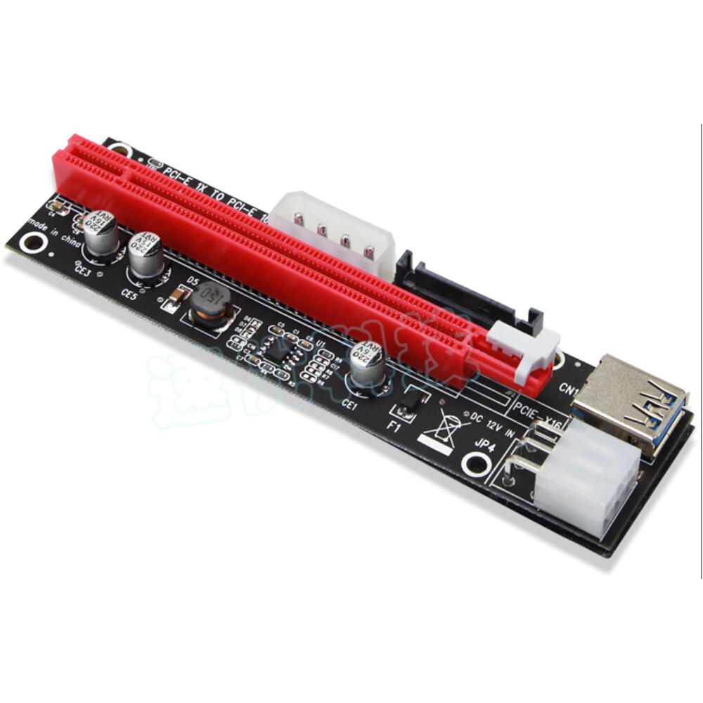 PCI-E 1x to 16x Powered USB3.0 GPU Riser Extender Adapter Card