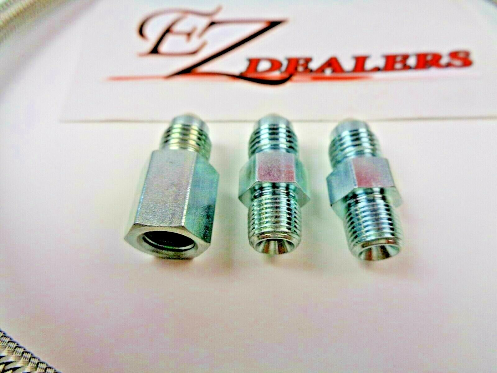 New - 4 Steel Braided Pressure Gauge Line Kit For Oil Water Fuel Gauges 60" Inch