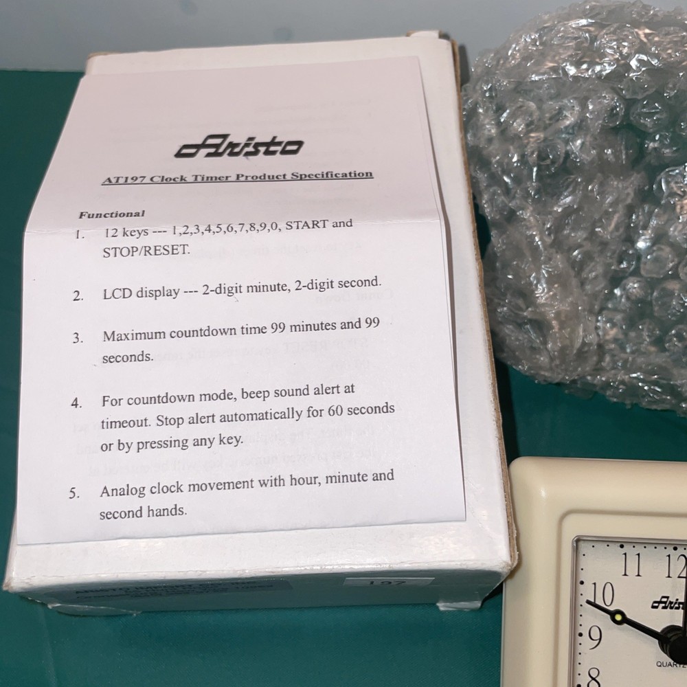 RARE Vintage Aristo AT197 Stopclock Timer Clock