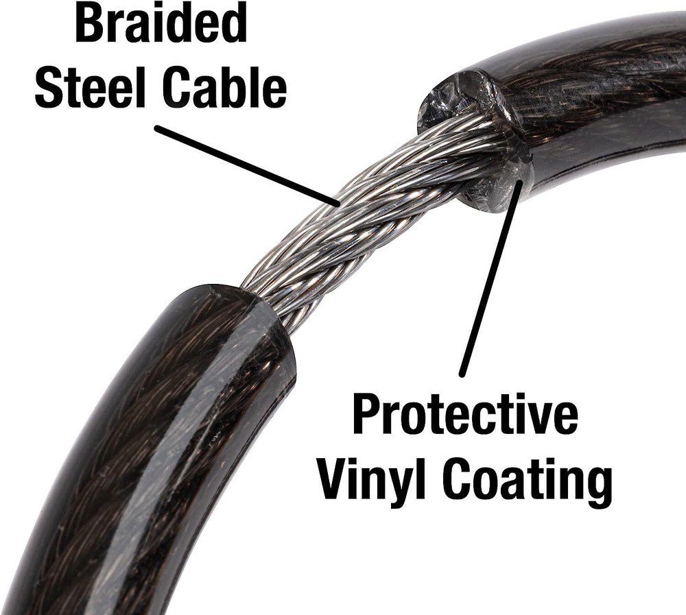 Master Lock Bike Lock Cable with Combination Black, 8143D - 2 PACK