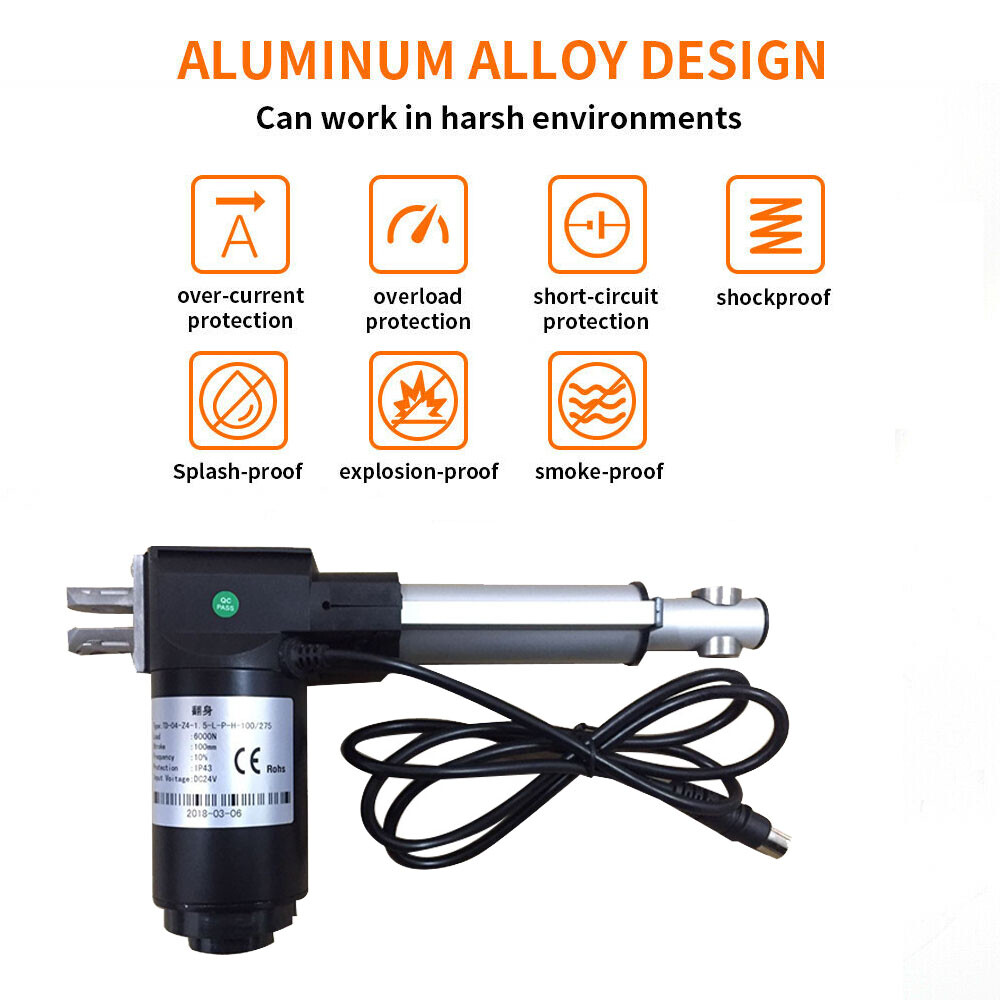 6000N Linear Actuator 4"~40" Stroke DC 12V Electric Motor Heavy Duty