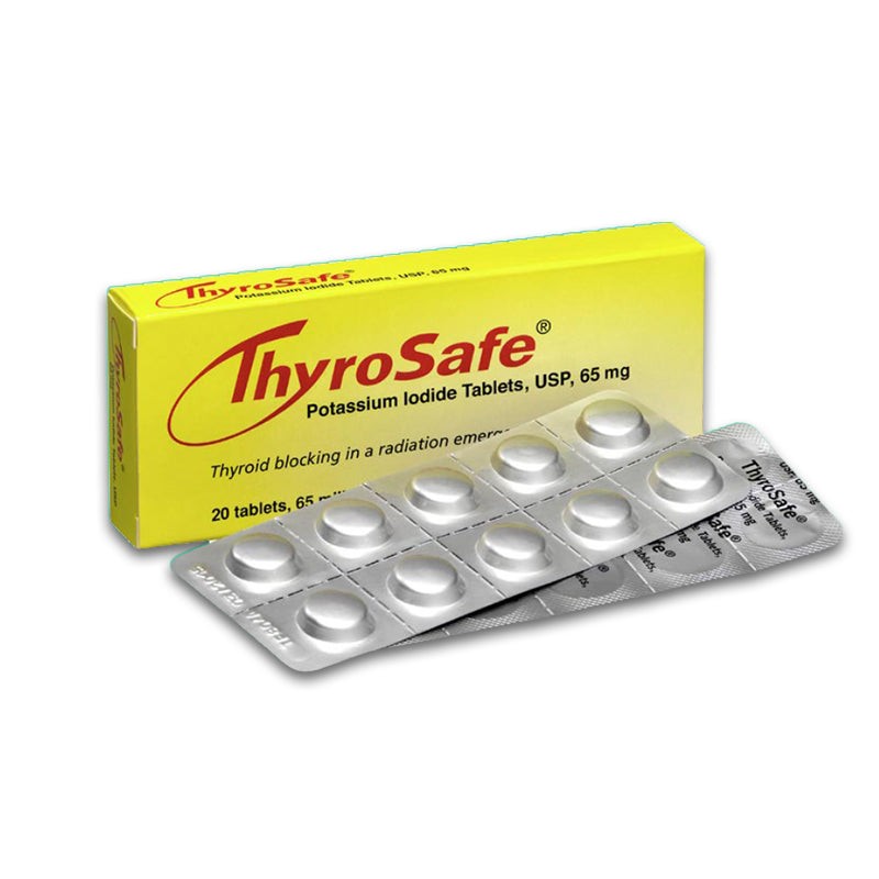 ThyroSafe Potassium Iodide Tablets 65mg 20 Count Emergency Preparedness Supply
