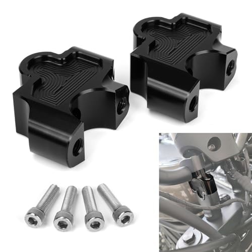 Motorcycle Handlebar Risers, CNC Handle Bar Risers Mount Clamp Adaptor