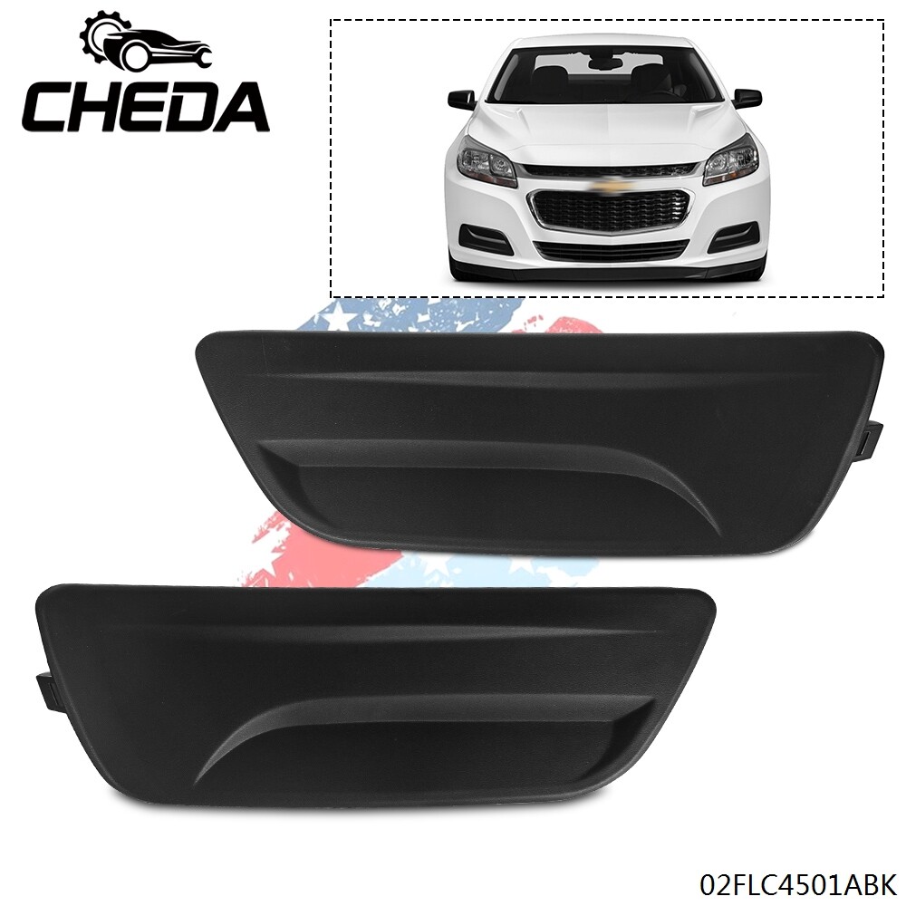 2 Pcs Left and Right Side Fog Light Cover Fit For 2013-2015 Chevrolet Malibu