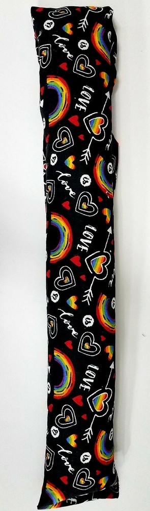 Draft Stopper, Cedar Filled, Draft Stopper, Window Draft Stopper, Rainbow