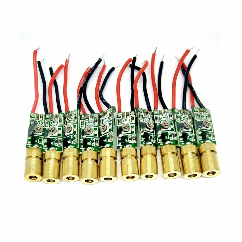 10pcs Dot Mini Green Laser Diode Module 520nm 5mw Level Laser Module for Aiming