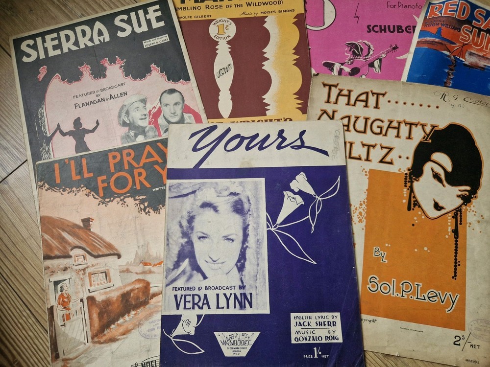 Bundle Of Vintage Sheet Music