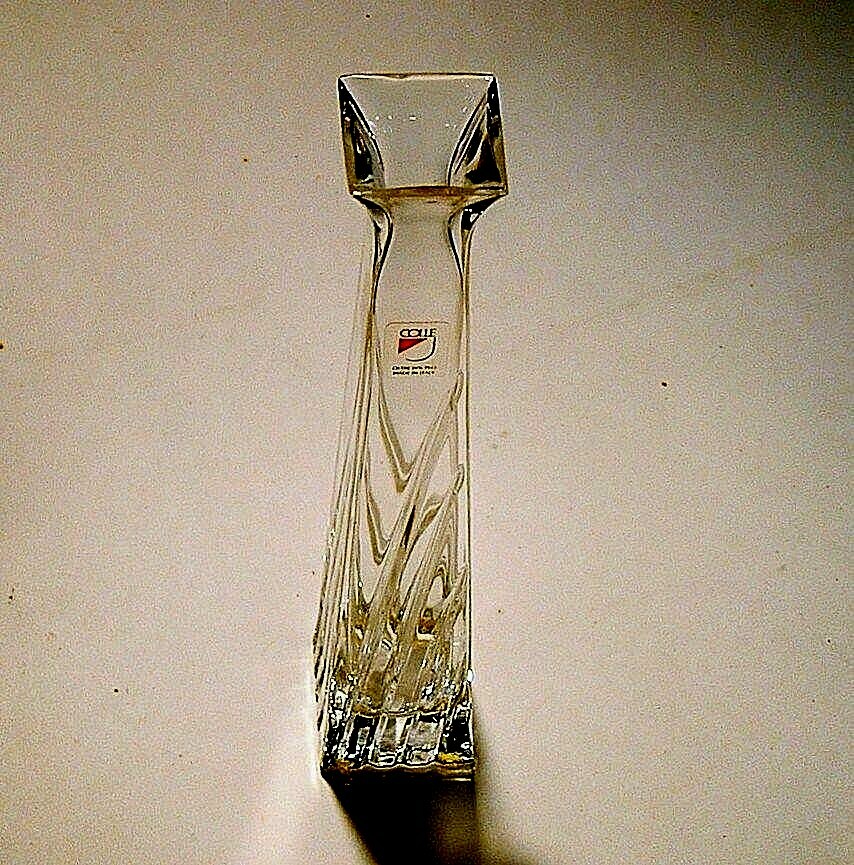 Colle Cut Crystal Pyramid Vase