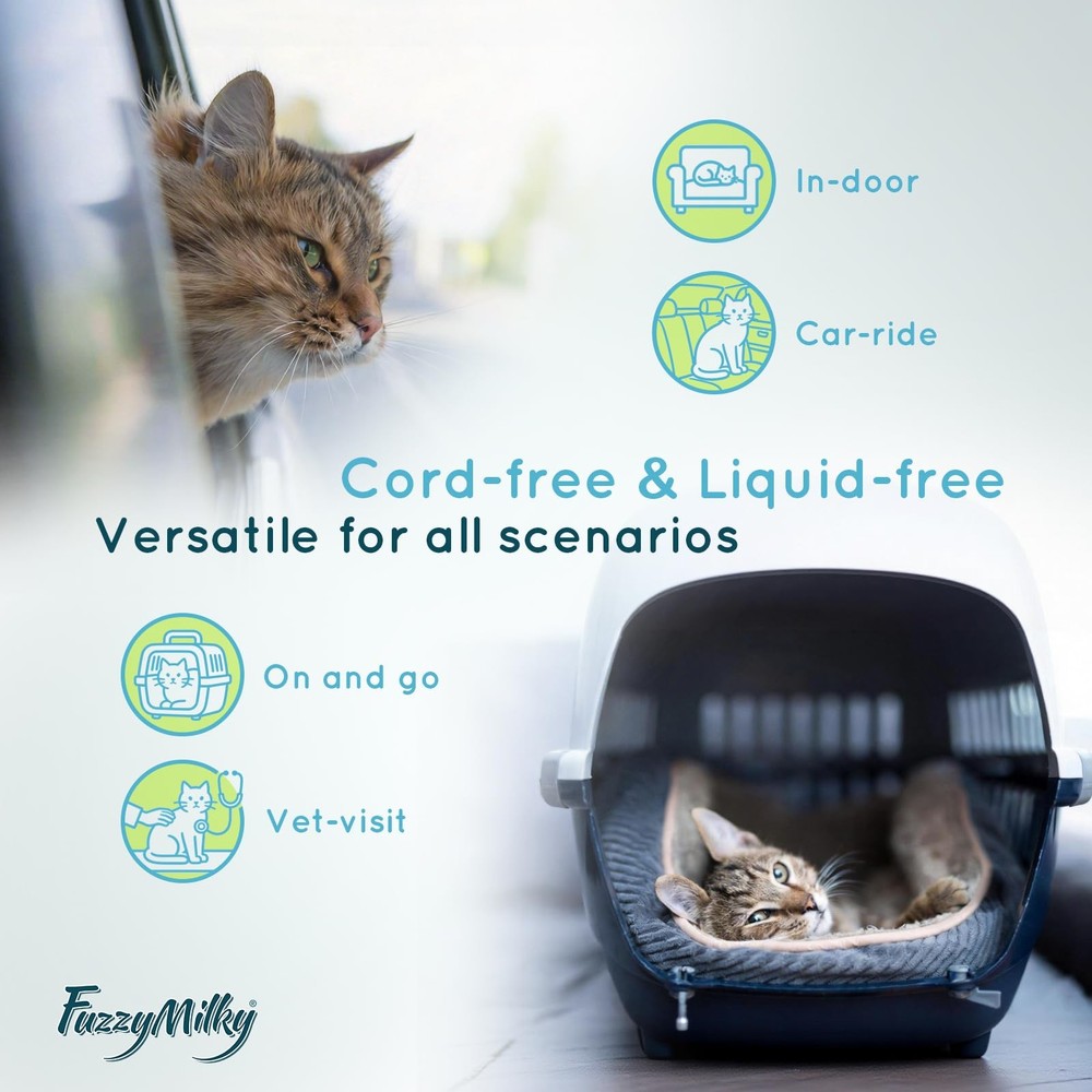 FuzzyMilky Cat Pheromone Calming Diffuser Gel, Unplugged Cordless Cat Calming...