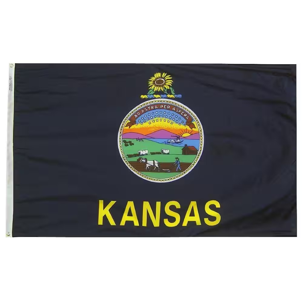 3 Ft. X 5 Ft. Kansas State Flag