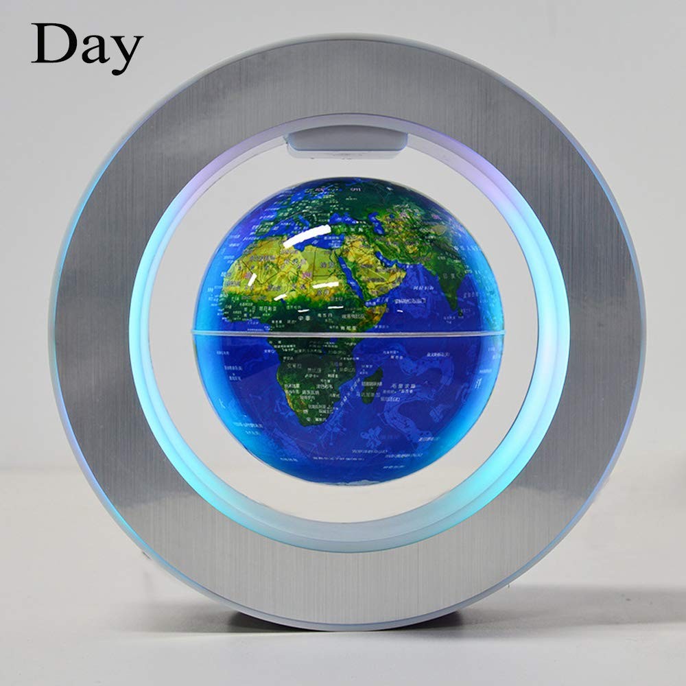 Magnetic Levitation Floating World Map with Constellations LED Light Globe 2...