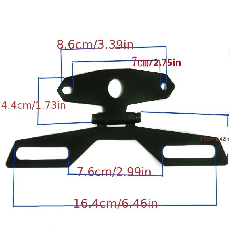 License Plate Bracket Motorcycle Taillight Fixed Folding Number Frame Holder ATV