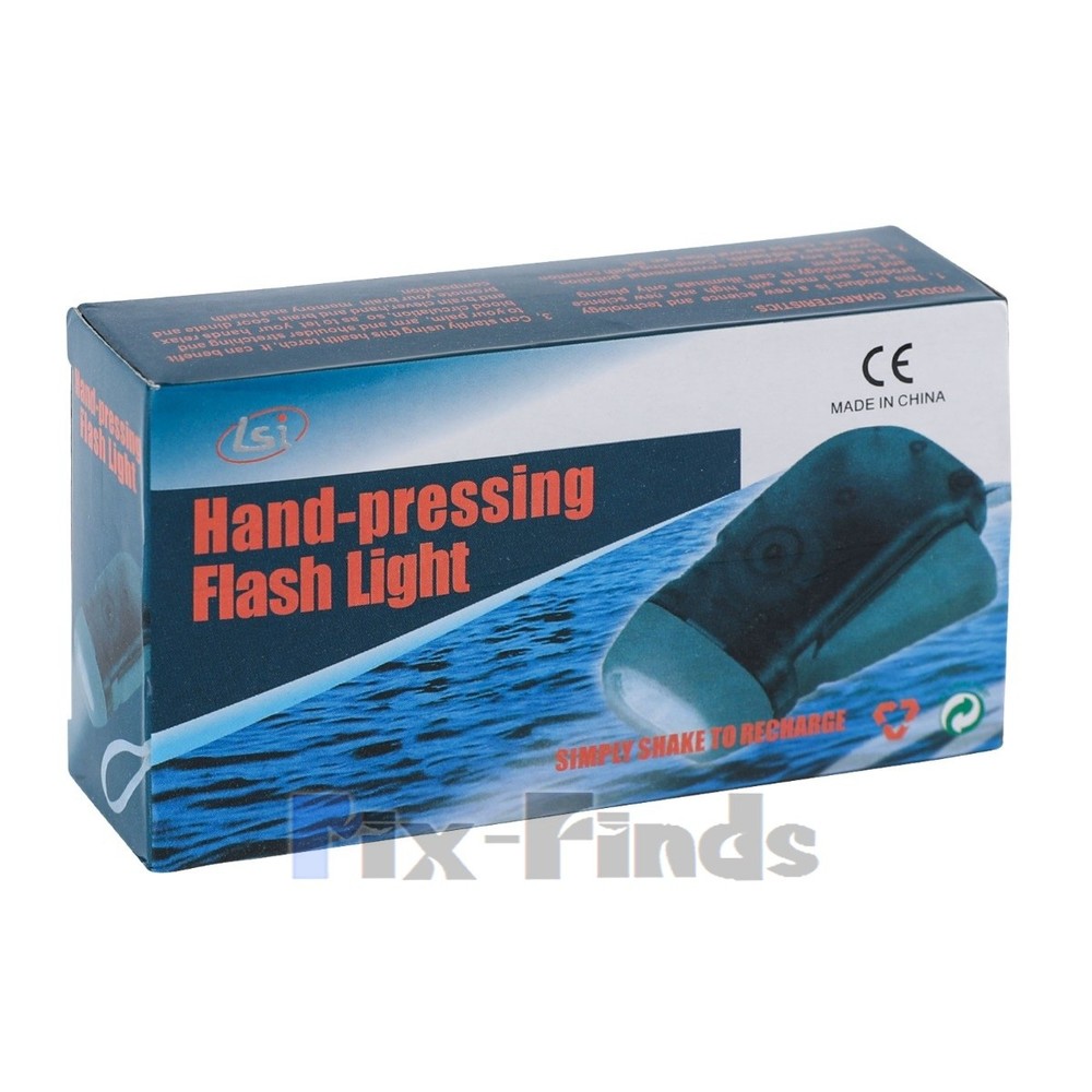 4x Hand Crank LED Flashlight Dynamo Pressing Flashlight Camping Emergency Torch