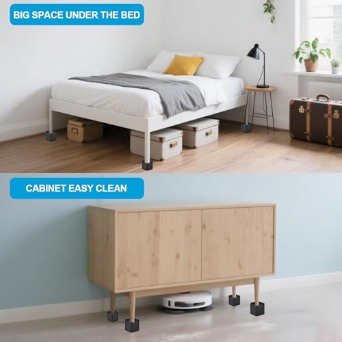 Heavy Duty Furniture Risers, Stackable Bed Risers, Adjustable Bed Raising