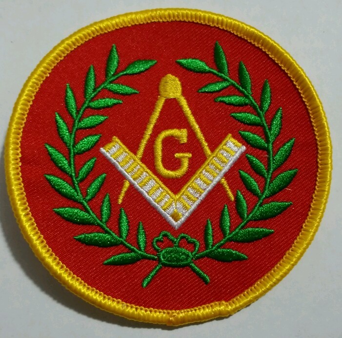 Freemason Masonic Square & Compass Iron on Patch