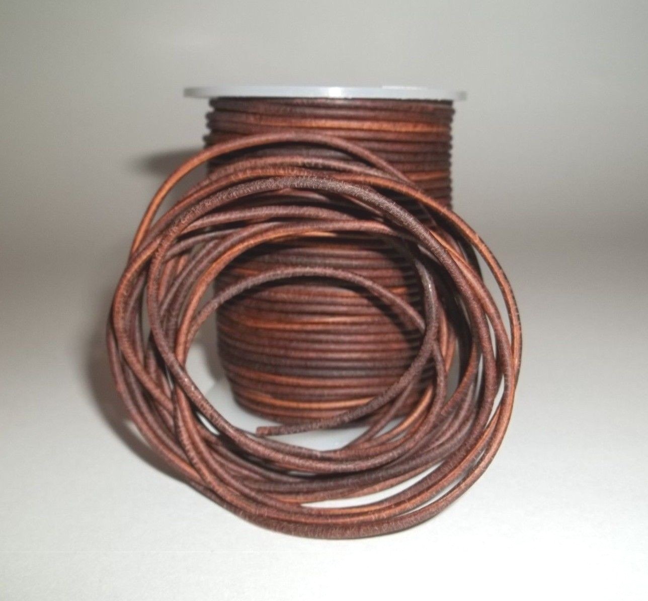 Round Leather Cord Antique Distressed Various Colors Lengths Widths 1mm 2mm 3mm