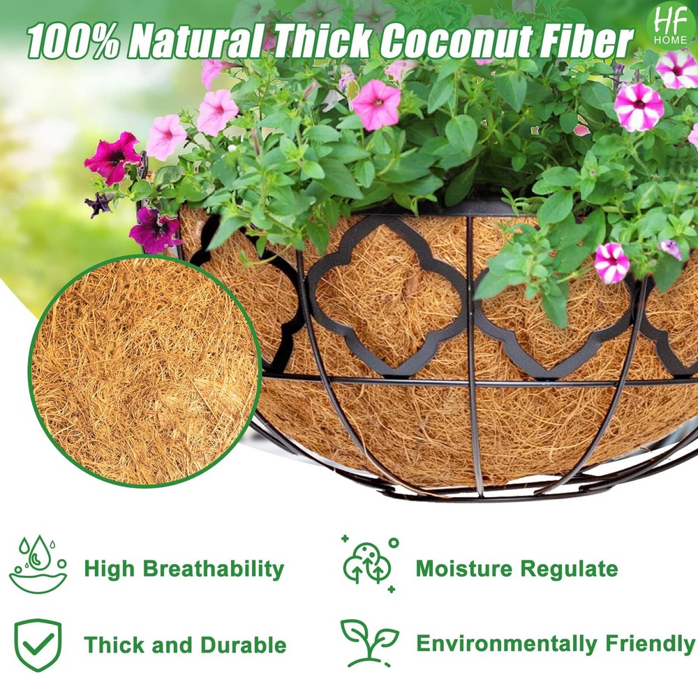 4PCS 16" Round Coco Liner Coco Fiber Replacement Liner