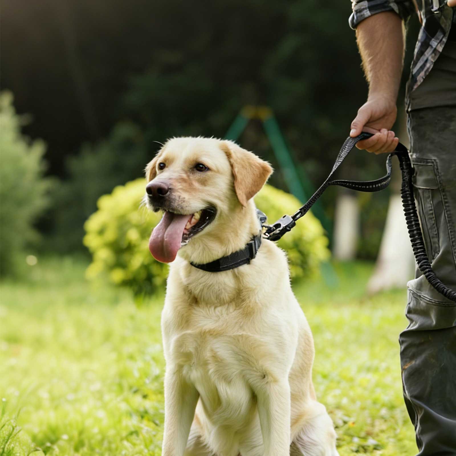 Heavy Duty 4 in 1 Bungee Dog Leash 6ft Reflective Traffic Control Seat Belt Clip
