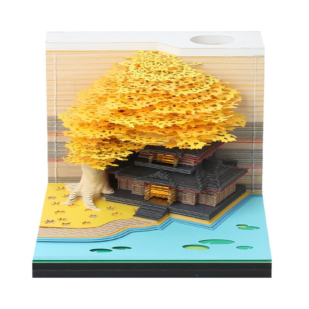 3D Memo Pad 260 Sheets Paper Carving Sticky Notes Convenience Post Notes Blue