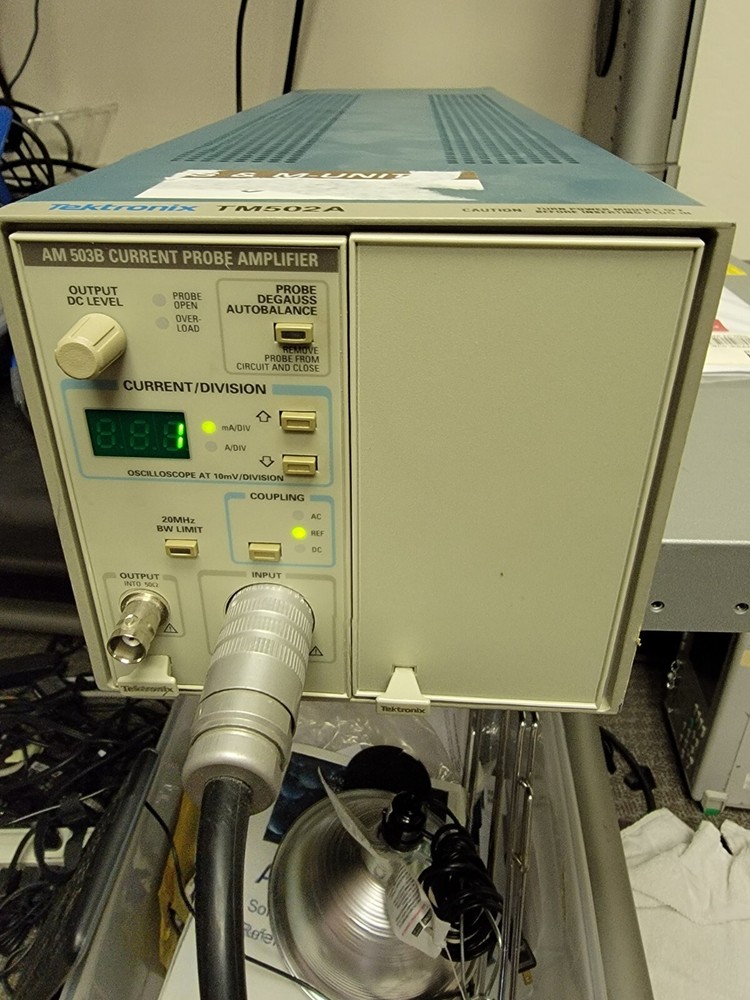 Tektronix AM 503B Current Probe Amplifier with TM502A Chassis Case Cable