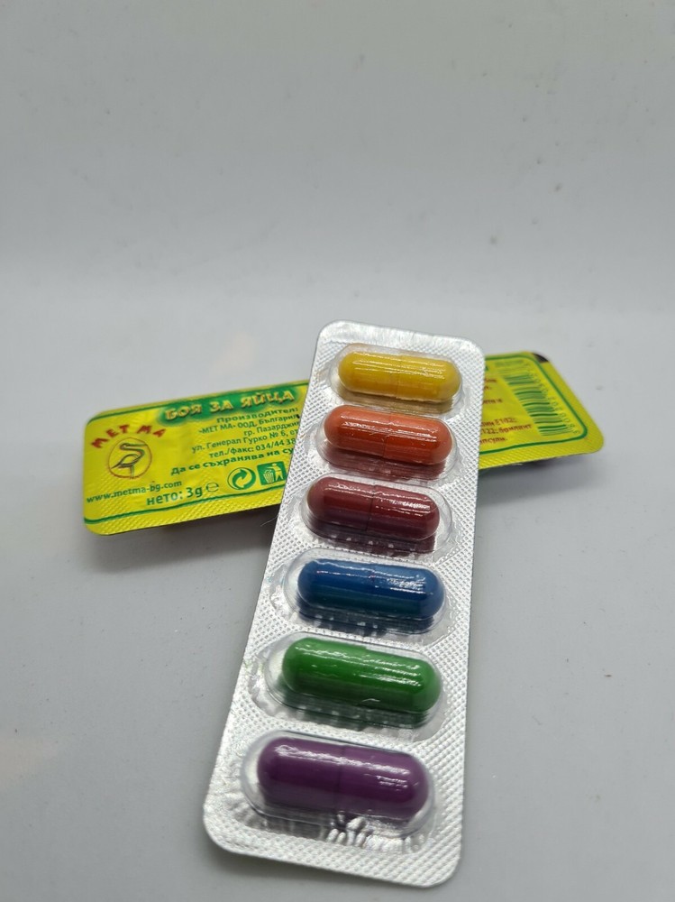 6 Colours Easter Eggs Dye Paint Decorating Crafting Colouring Art