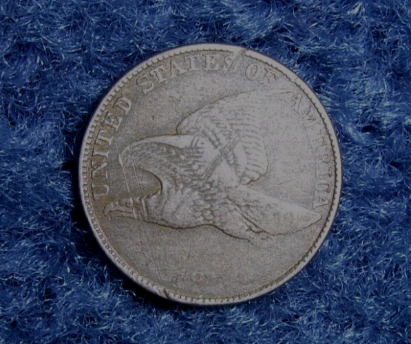 RARE 1858 LARGE LETTERS WEAK DATE FLYING EAGLE SMALL CENT COIN-WEAK STRIKE!