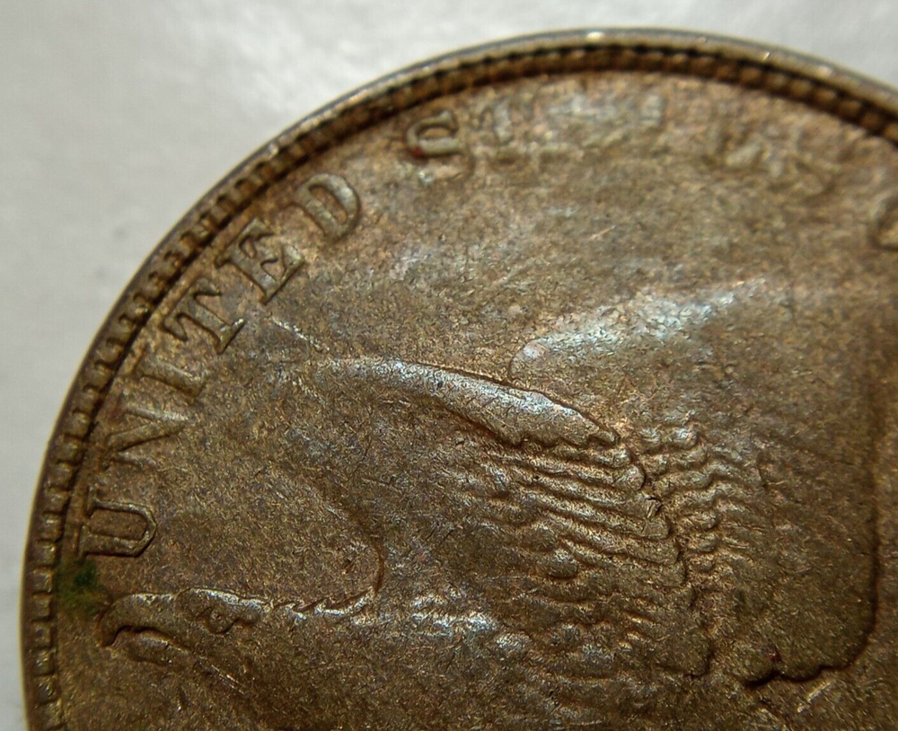 1857 Flying Eagle Cent - High Grade - Struck Through Grease - Poss. Old Cleaning