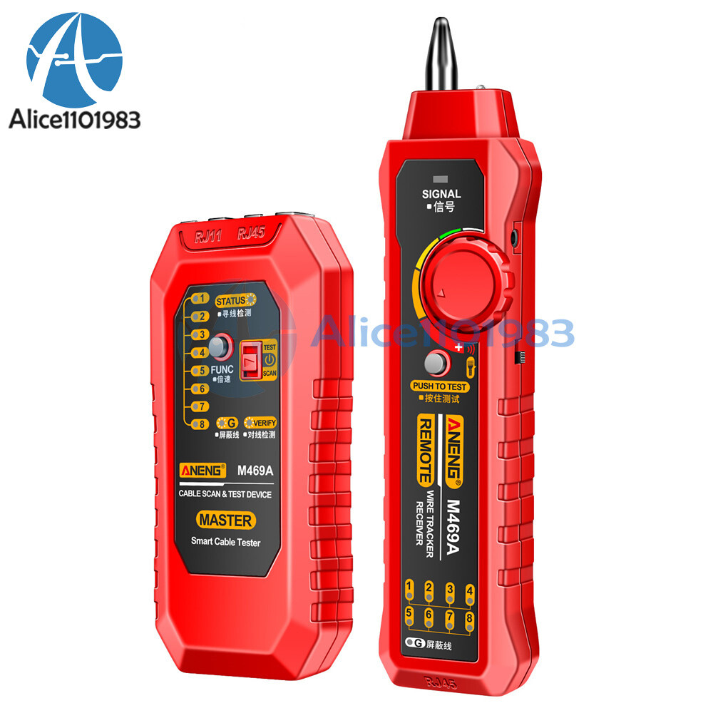ANENG M469A Multifunctional RJ45 RJ11 Network Cables Tracker Networking Analyzer