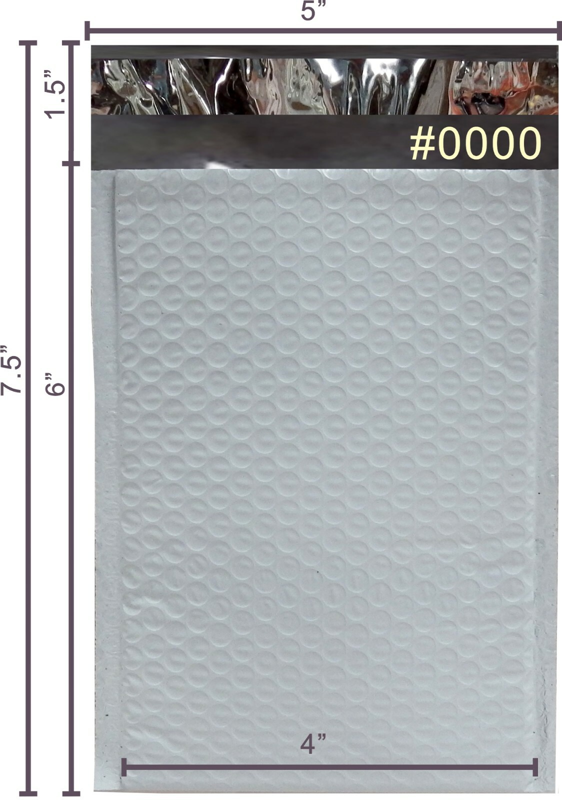 PolycyberUSA 1000 pcs #0000 Poly Bubble Envelopes Mailers (Inner 4x6)