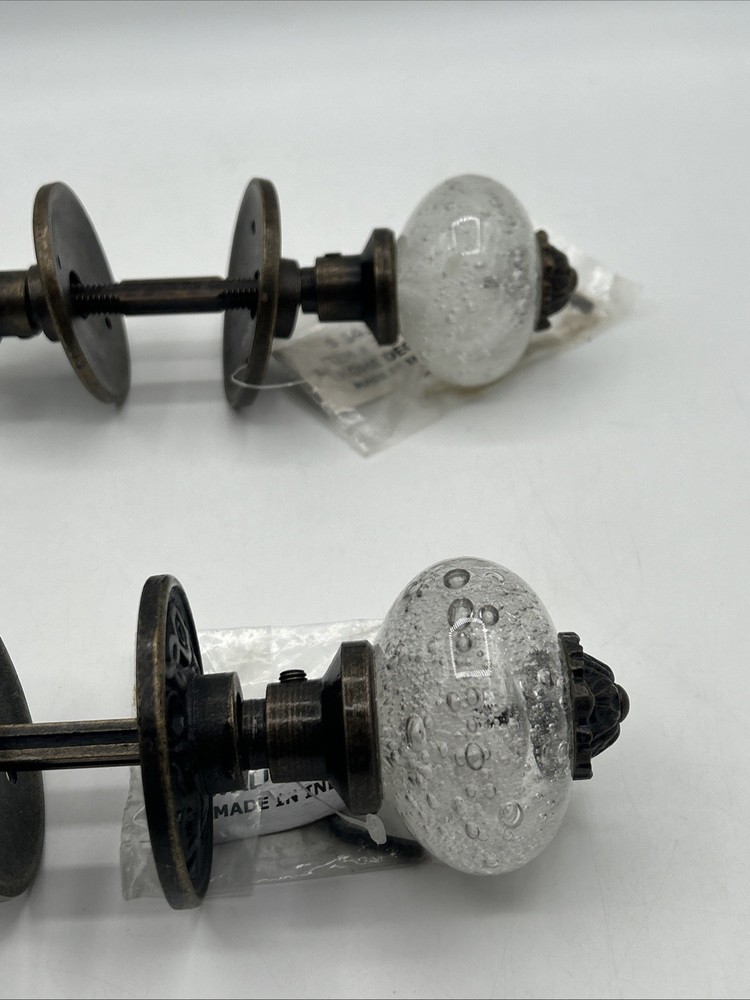 TWO Bubble Glass Knob Pull Decorative Door Knobs Hardware by Hobby Lobby