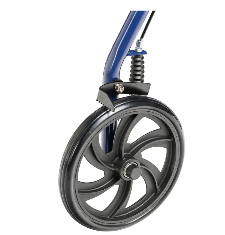 4-Wheel Walker Rollator Fold Up Removable Back Support Walking Assist Blue