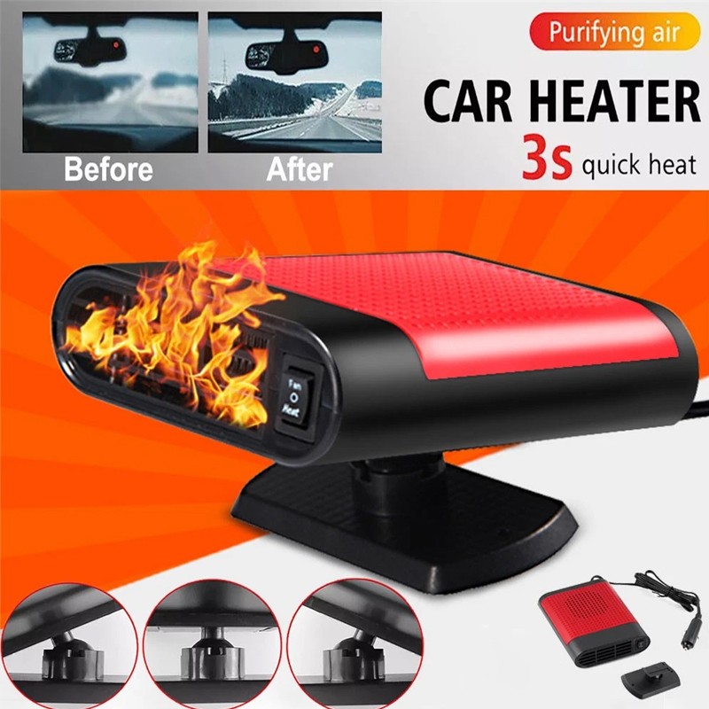 1200W Car Heater Portable Electric Heating Fan Defogger Defroster Demister