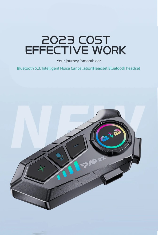 2pcs Motorcycle Intercom Headset Helmet For 2 Riders intercommunicator 300M