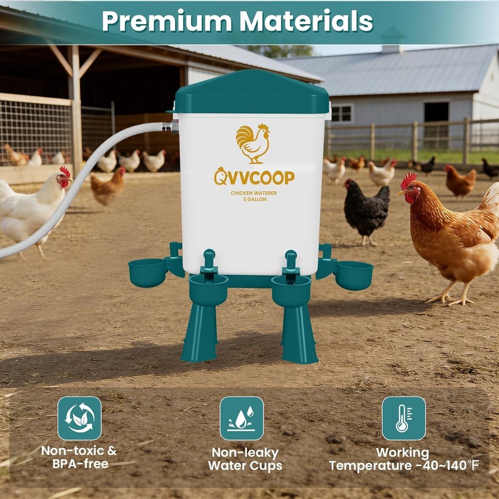Automatic Chicken Waterer Large Chicken Waterer System Pou