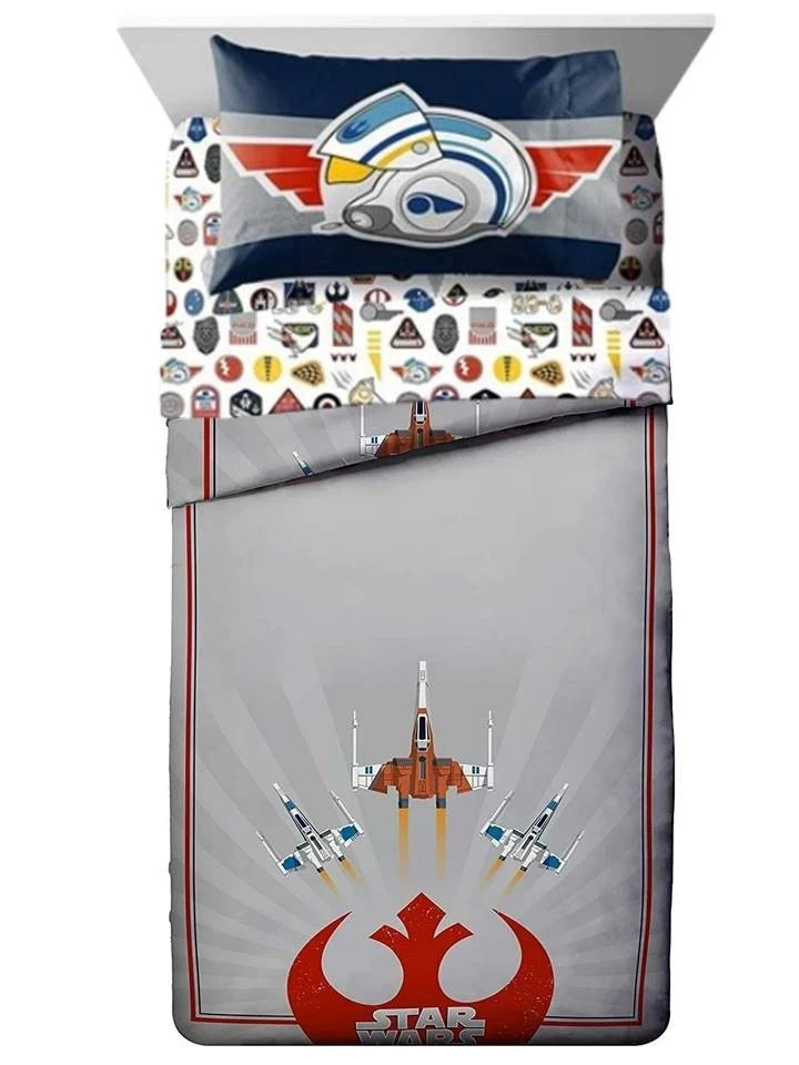 Disney Star Wars "Fly Boy" Twin Comforter ~ Grey