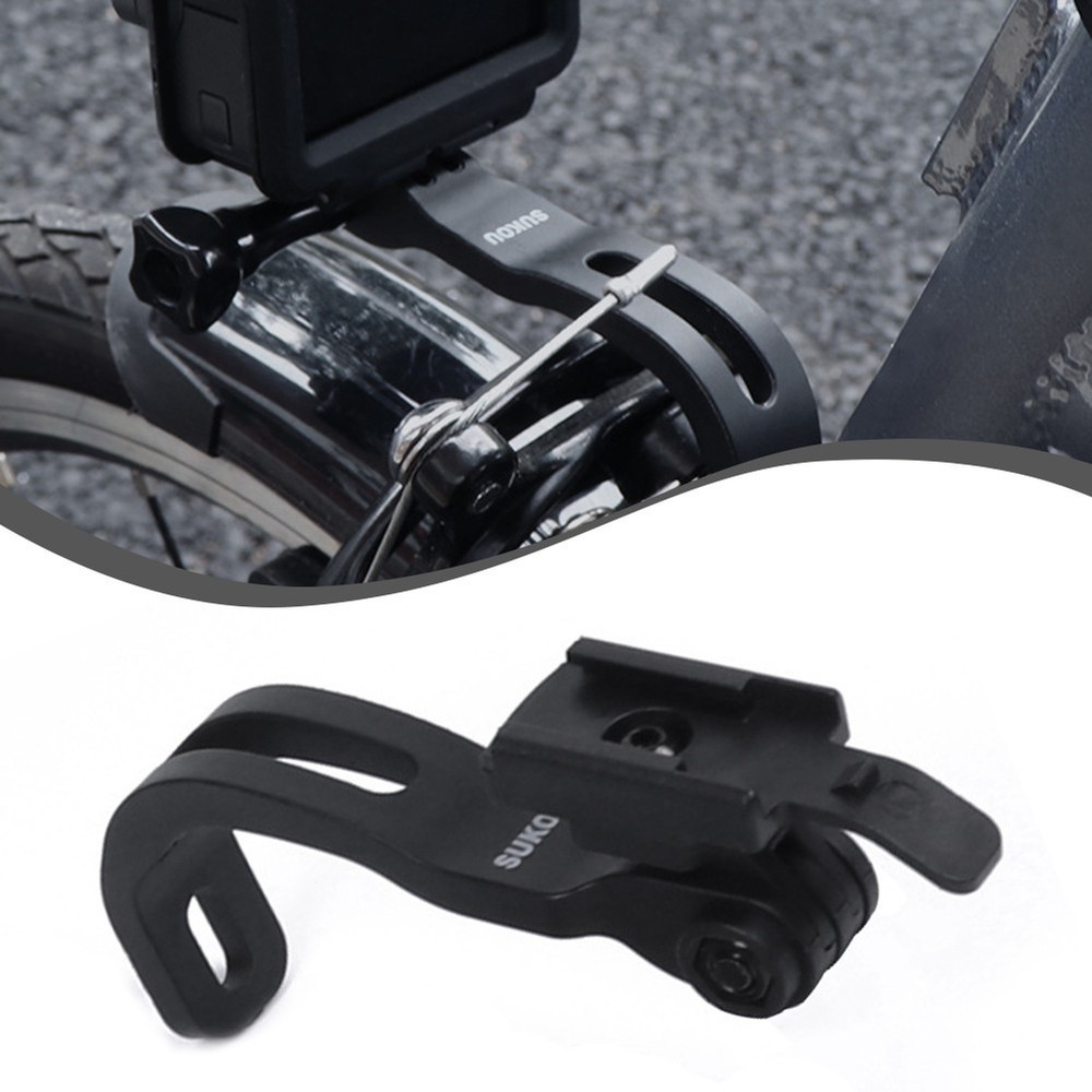 Secure Bike Computer Support with Front Fork Installed Bicycle Light Stand