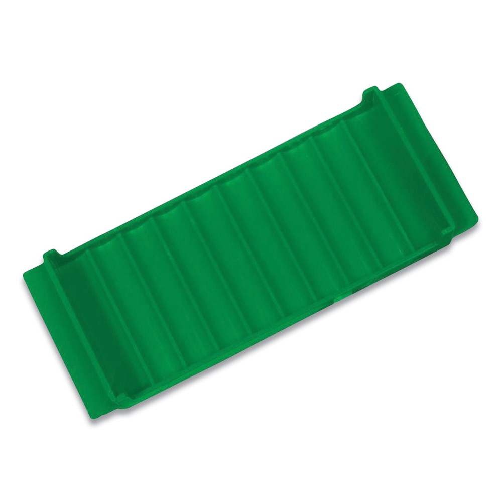 CONTROLTEK® Stackable Plastic Coin Tray, Dimes, 10 Compartments, Green