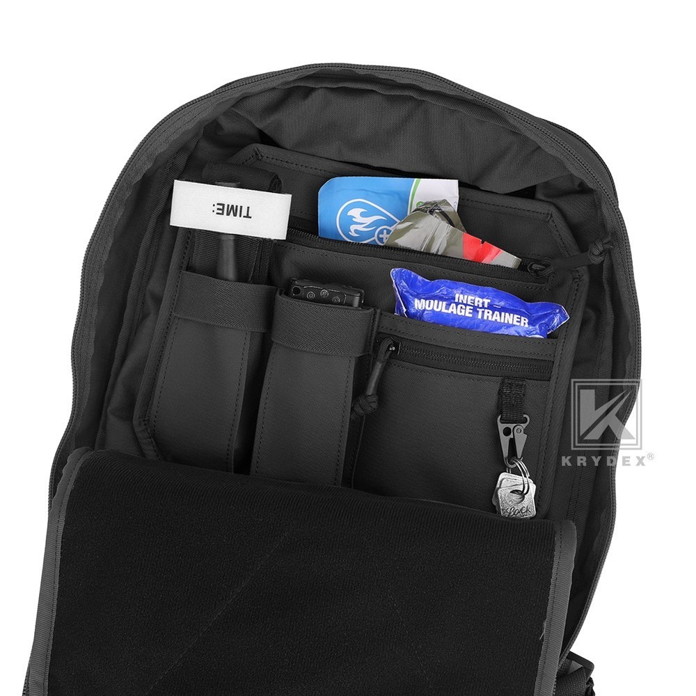 KRYDEX Tactical Organizer Panel Hook Backed Admin EDC Holder Lightweight Black