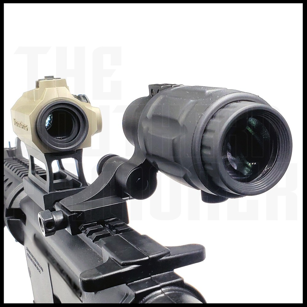 3X RED DOT SCOPE OPTICAL MAGNIFIER WITH FLIP TO SIDE MOUNT FOR RAIL